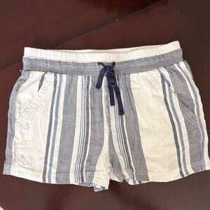 Splendid Maternity Striped Blue and White Shorts